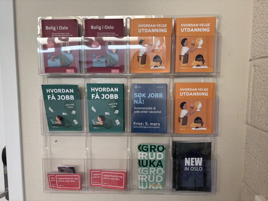 Brosjyrer for jobb for ungdom. 