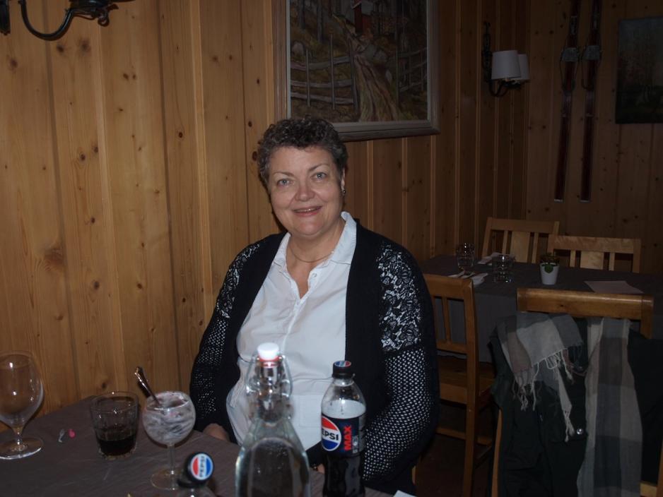 Kristin Kvarme på julemiddag