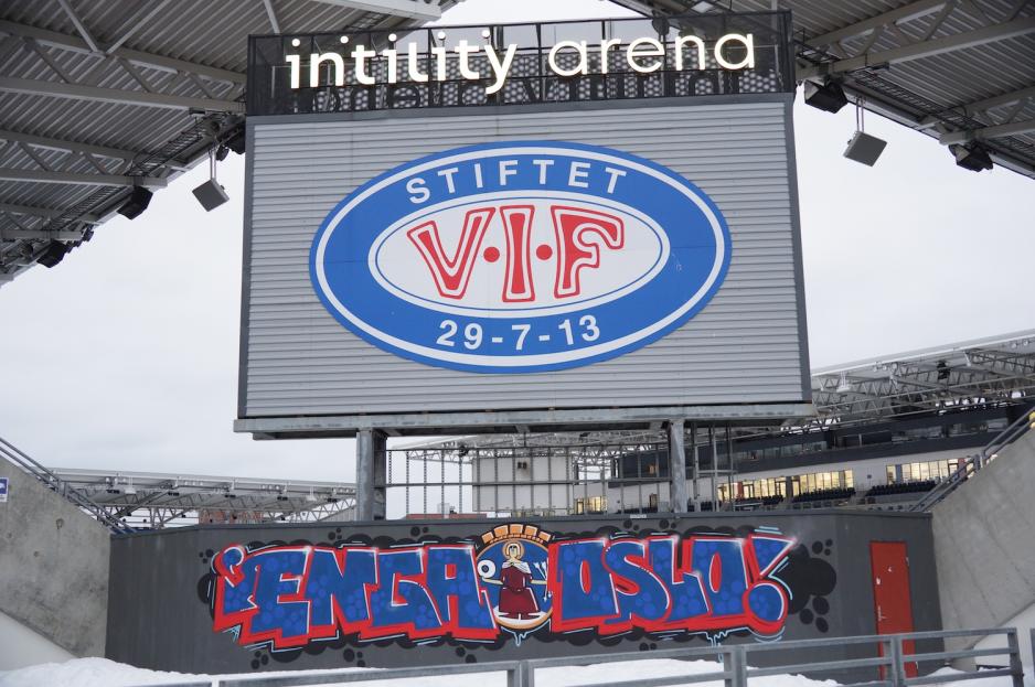 Intility arena med Vålerenga idrettsforbund sin logo 