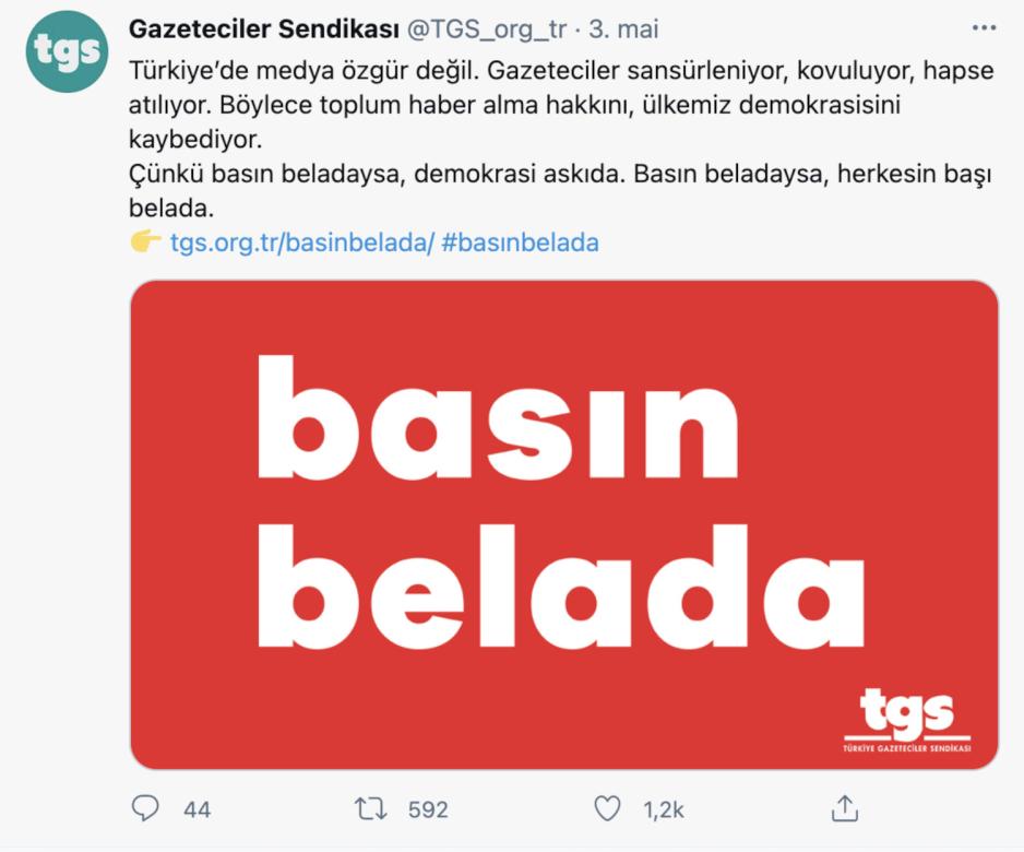 skjermdump av basin belada kampanje p&aring; twitter