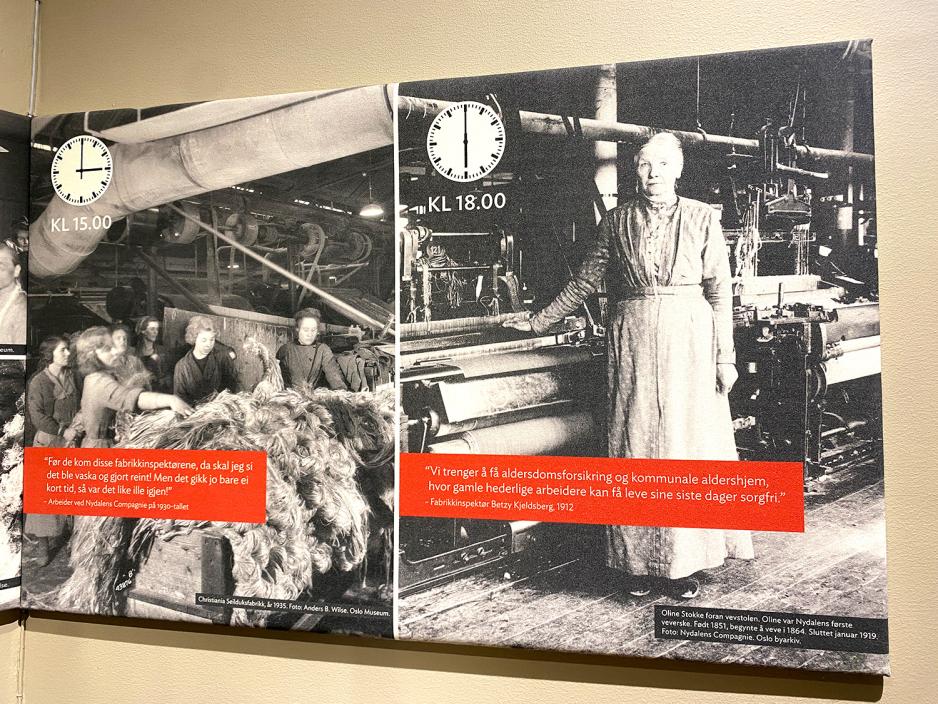 Bilde av en arbeiderjente p&aring; Arbeidermuseet