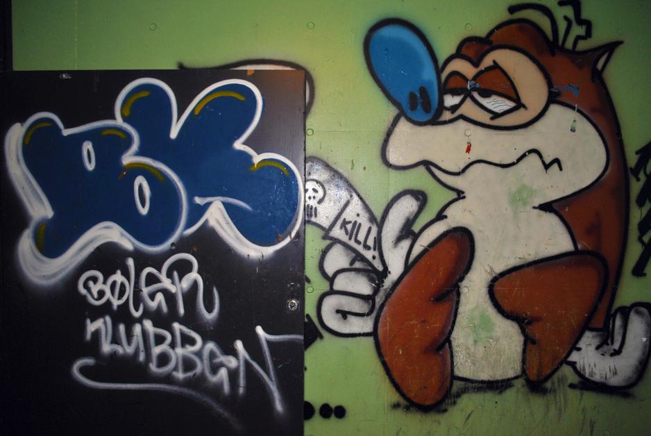 Graffiti p&aring; B&oslash;ler fritidsklubb