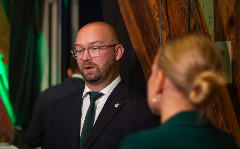 Morten Edvardsen p&aring; Senterpartiets valgvake