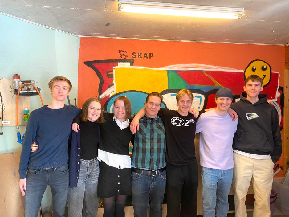 Folkeh&oslash;gskoleelever fra SKAP kreativ folkeh&oslash;gskole.