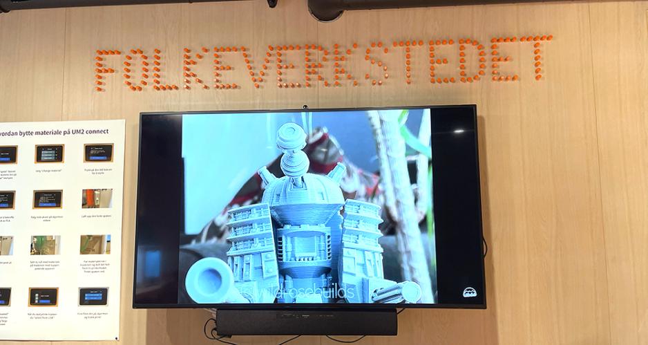 Skilt som sier folkeverkstedet p&aring; Deichman Bibliotek 