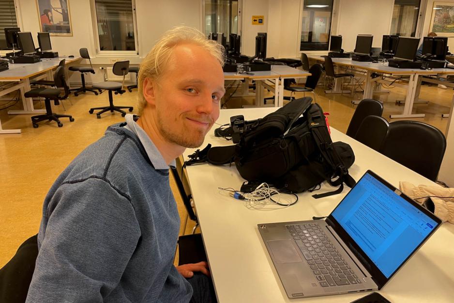 Martin Ellevold p&aring; skolen