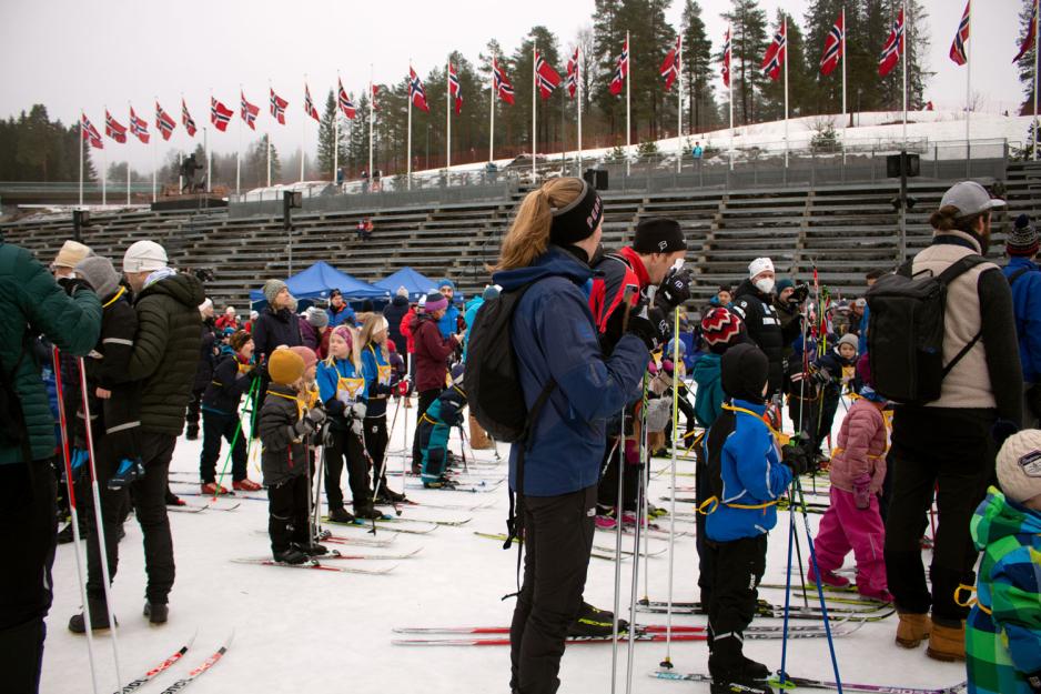 Mange mennesker i startomr&aring;det
