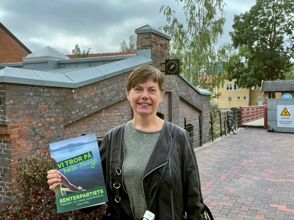 Bilde av Margaret Eide Hillestad, leder i Senterkvinnenes fylkeslag Oslo (Foto: Selma J. Skj&oslash;mming)