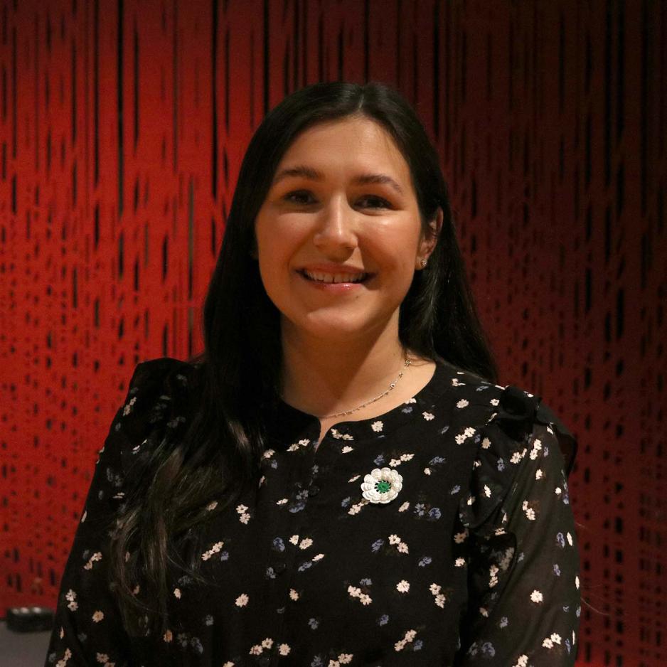 Mina Hajdarović Hern&aelig;s p&aring; Bosnia-Hercegovinas nasjonaldagsmarkering.