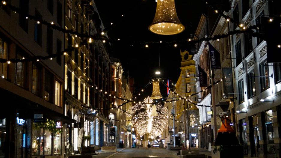 Bilder viser belysningen fra &Oslash;vre sl&aring;tssgate