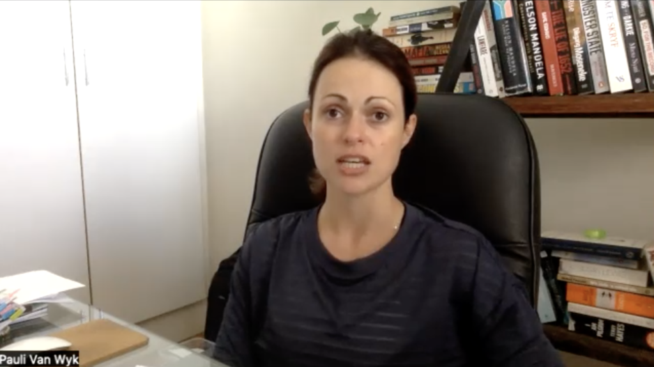 Pauli Van Wyck p&aring; zoom