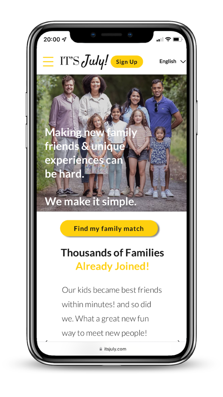 Screenshot av nettsiden It&acute;s July