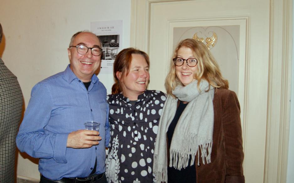 Tre venner p&aring; prisutdelingen til arkitekturoppr&oslash;ret