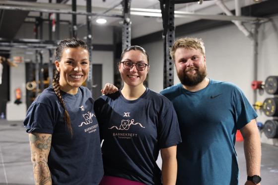 Charlotta, Eline og Lars p&aring; crossfit 
