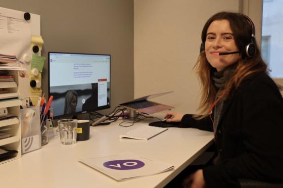 En av kvinnene som jobber for Vo linjen 7