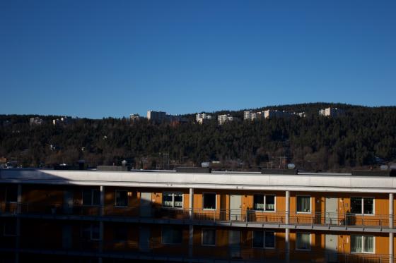 Utsikt over Stovner fra boligblokk