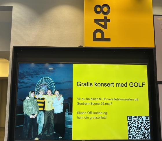 reklameplakat for golf i Pilestredet 48