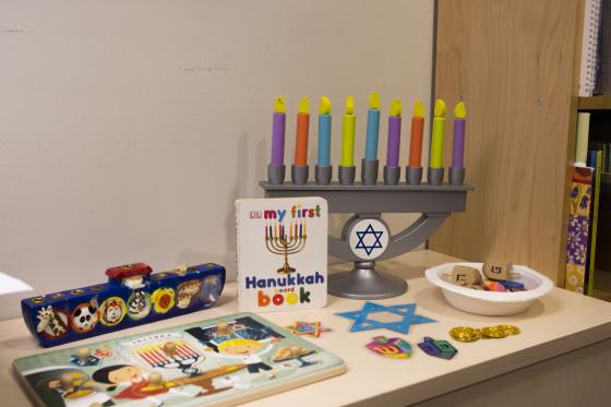 Hanukkah pynt i j&oslash;disk barnehage
