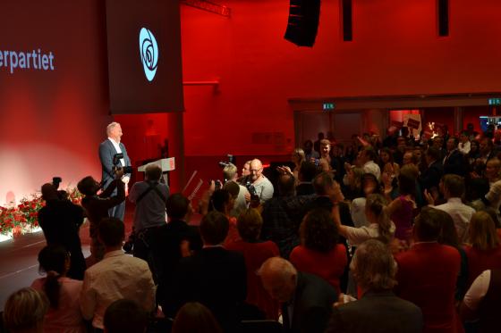 Raymond Johansen p&aring; valgvake