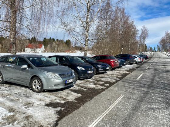 Parkeringsplassen p&aring; Hammeren 