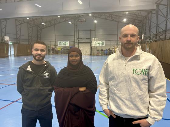 Yassin Merabet, Anisa Bashir og &Oslash;ystein Olsen Amdam i T&oslash;yen Arena