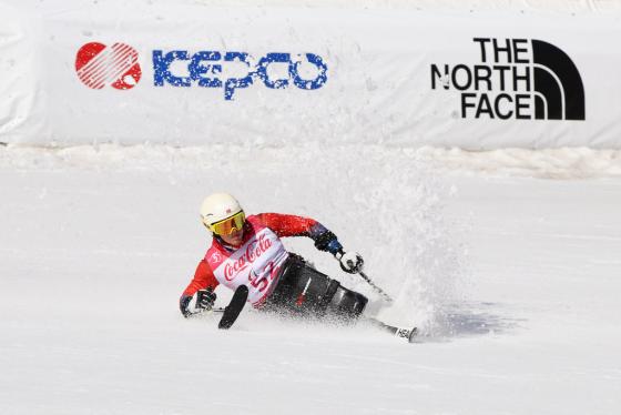 Mann p&aring; para-ski