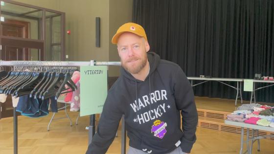 Bilde av &Oslash;yvind &Oslash;ksenv&aring;g p&aring; klesbyttedag p&aring; Sentralen
