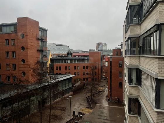 H&oslash;ydebilde tatt over utsiden av OsloMet