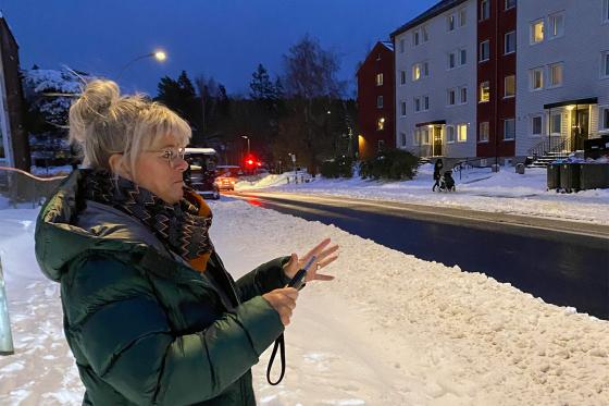 Toril Br&aelig;nd ved sykkelvei p&aring; Oppsal