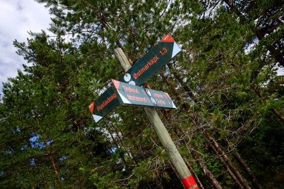 Skilt i &Oslash;stmarka