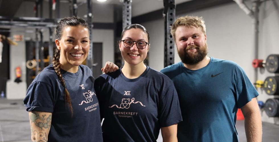 Charlotta, Eline og Lars p&aring; crossfit 