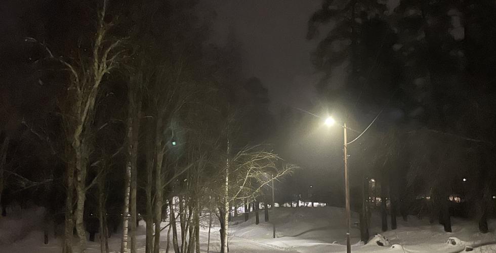 Lysl&oslash;ype p&aring; Sognsvann.