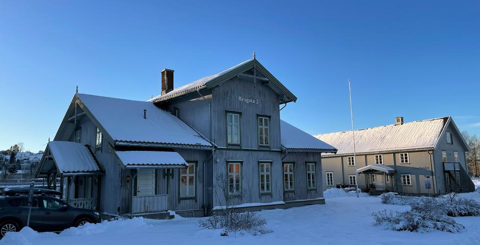 Et gammelt bygg Lillestr&oslash;m kunstforening bruker som galleri