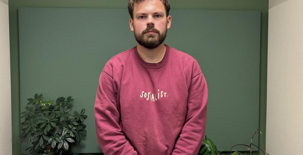 Audun Hammer Hovda inne p&aring; SVs hus