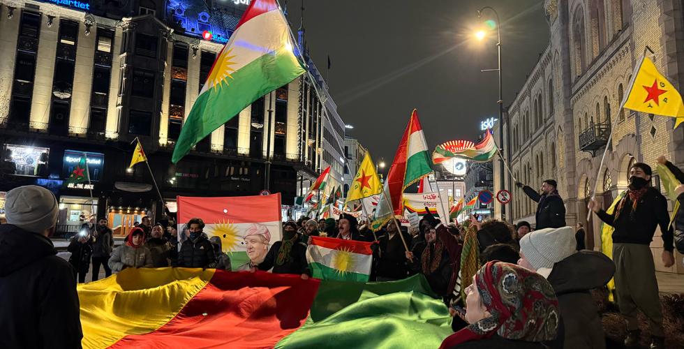 Demonstrasjon for Rojava 