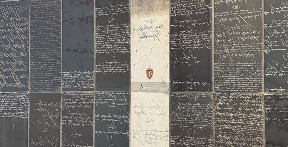 En vegg på Oslo Tinghus