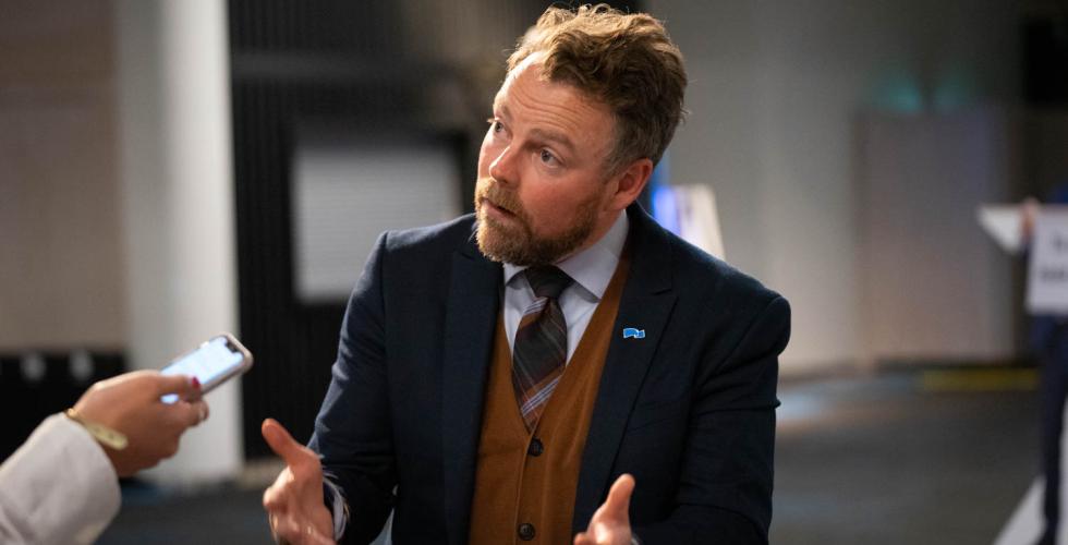 Torbj&oslash;rn R&oslash;e Isaksen under velgvake 2021