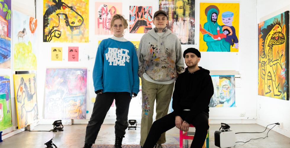 Mona Ulriche Schanche, Elias Jacobsen, Ruben Maclean, utstilling p&aring; Blodtusj&Kniven