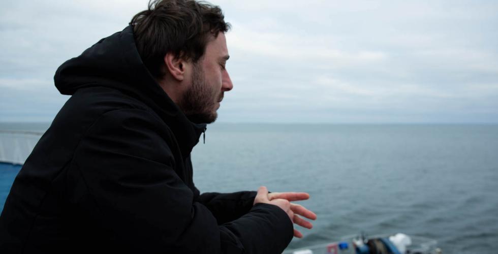 Flyktning p&aring; ferge