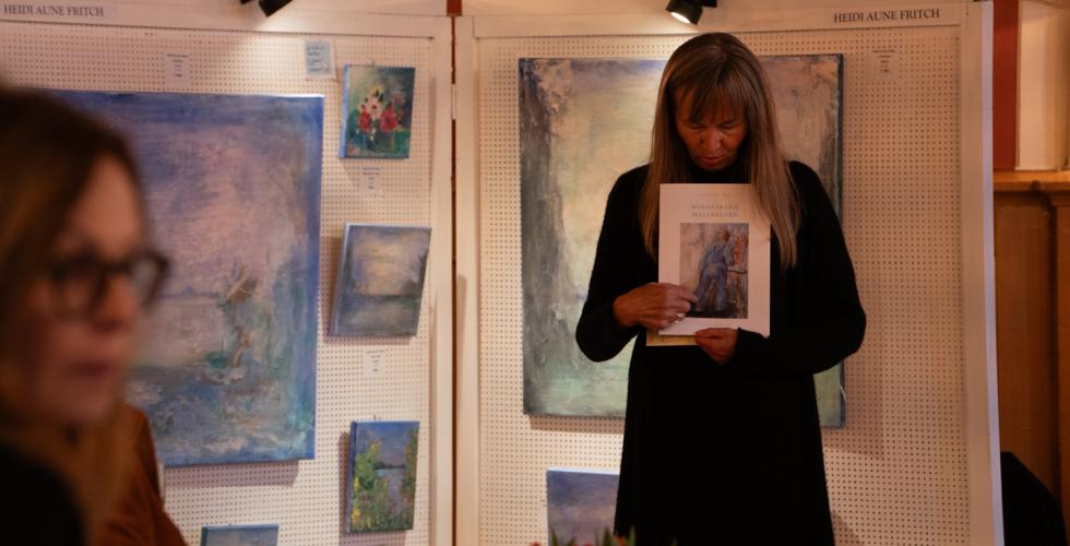 &Aring;pningstalen for kunstutstillingen til Nordstrand Malerklubb som ble holdt Gunn Holl&oslash;kken