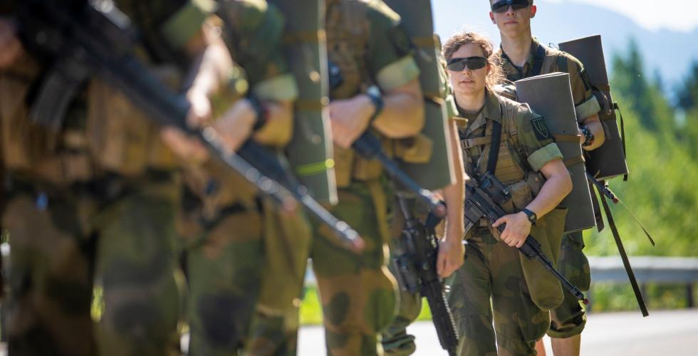 Soltater g&aring;r p&aring; rekke