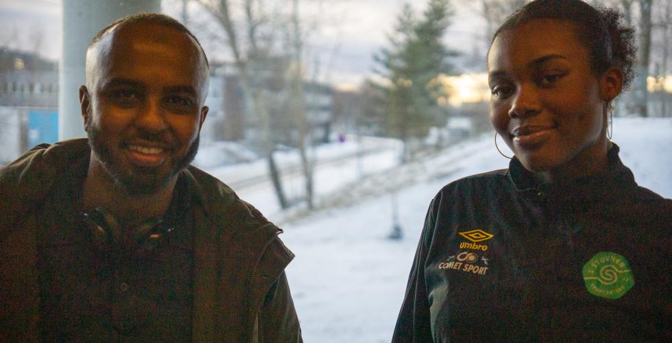 Portrait of Hassan Abdi and Merit Okechuwu