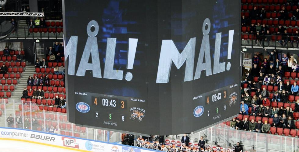 Led-skjem med skriften "M&Aring;L!" p&aring;