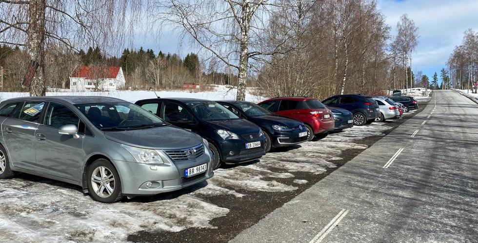 Parkeringsplassen p&aring; Hammeren 