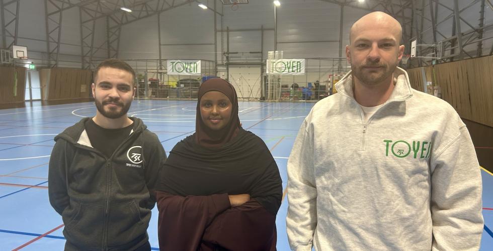 Yassin Merabet, Anisa Bashir og &Oslash;ystein Olsen Amdam i T&oslash;yen Arena