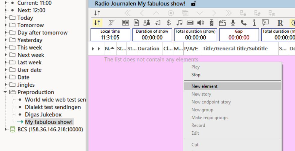 DigAIRange right click new element