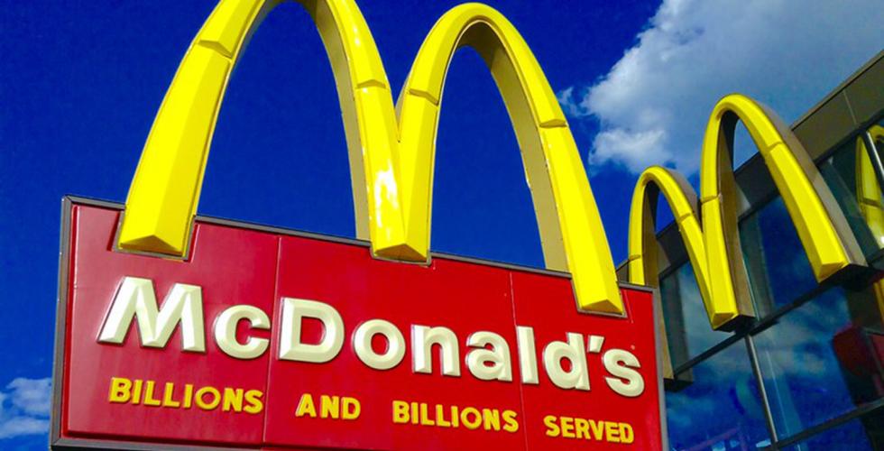 bilde av Mcdonald logo i gul og r&oslash;d farge