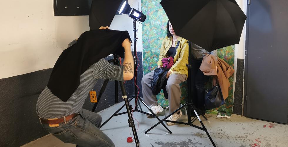 Fotografering p&aring; gamlem&aring;ten