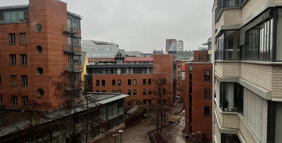 H&oslash;ydebilde tatt over utsiden av OsloMet