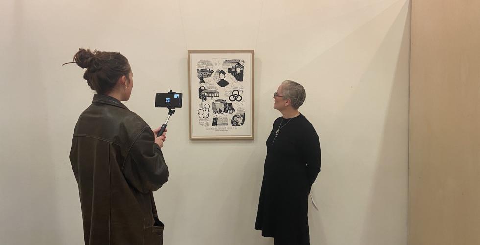 Siv Hofsvang som underviser om samisk kunst p&aring; OsloMet